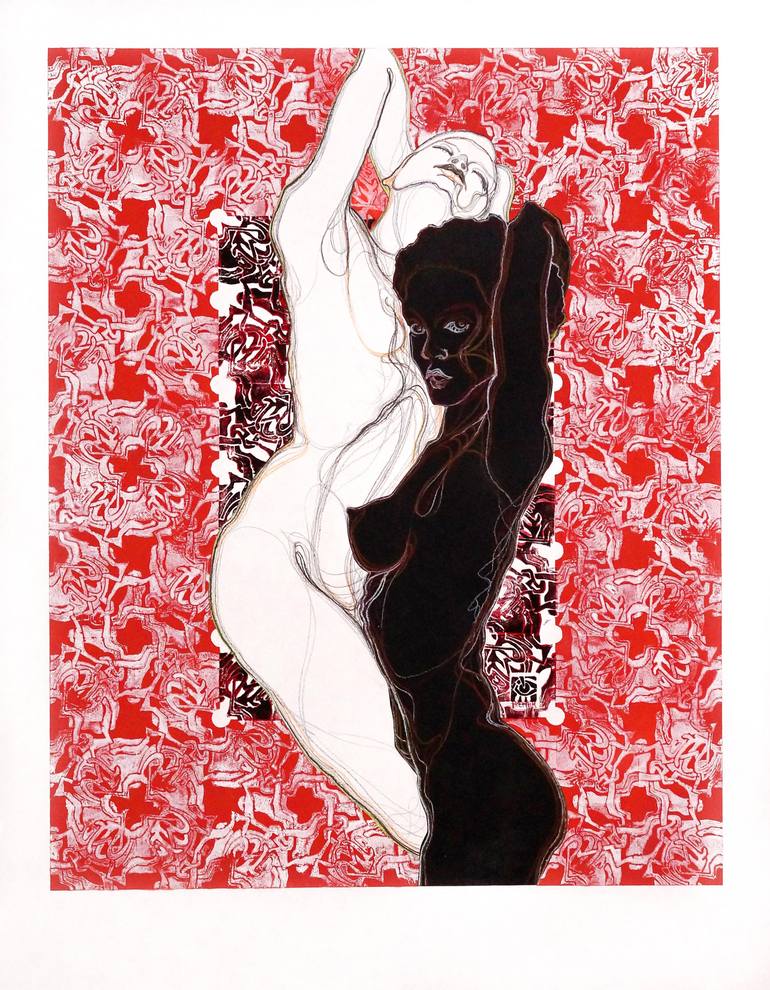 Original Pop Art Nude Painting by Alek Tretiak