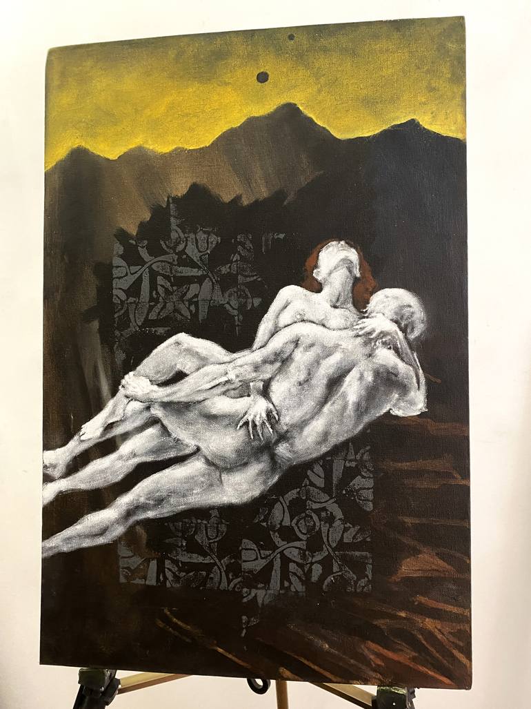 Original Pop Art Love Painting by Alek Tretiak