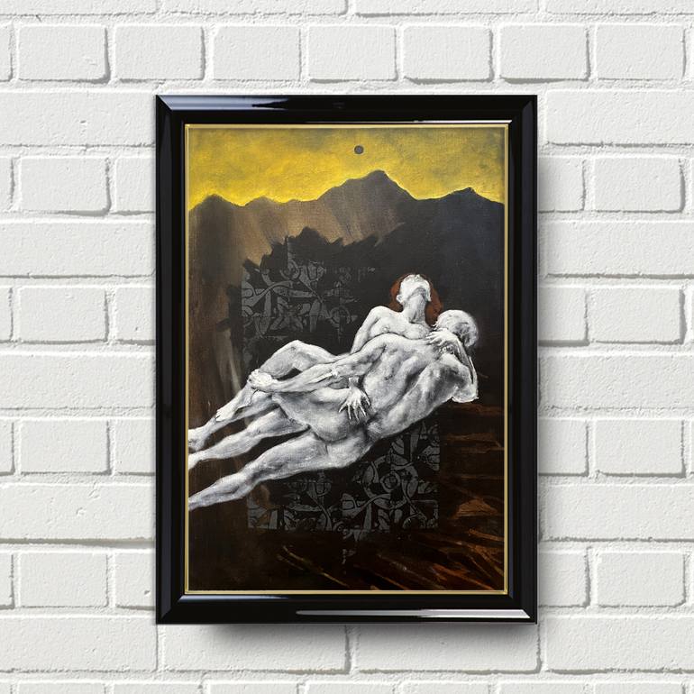Original Pop Art Love Painting by Alek Tretiak