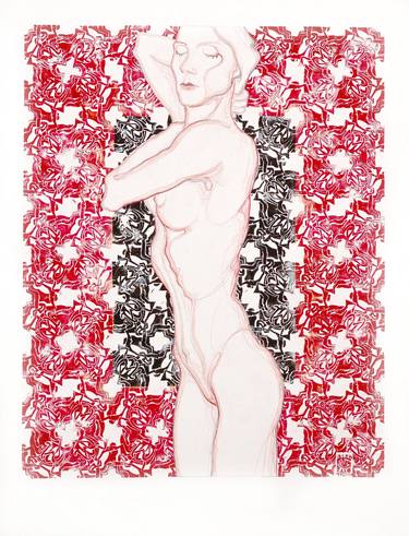 Figurative nude woman portrait with pattern - "Sexify One" thumb