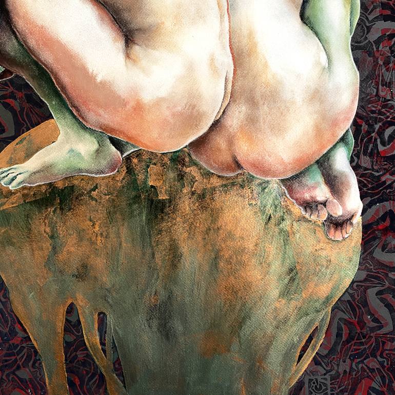 Original Surrealism Women Drawing by Alek Tretiak