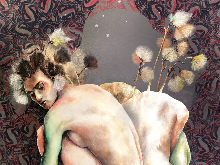 Original Surrealism Women Drawing by Alek Tretiak