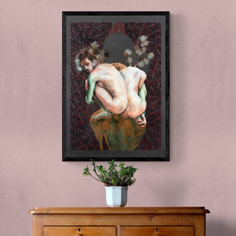Original Surrealism Women Drawing by Alek Tretiak