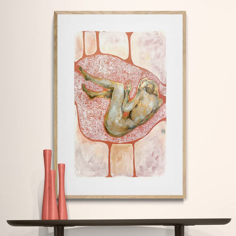 Original Abstract People Painting by Alek Tretiak