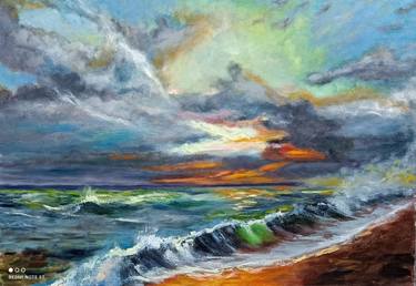 Original Impressionism Seascape Paintings by Giulia Zhanova