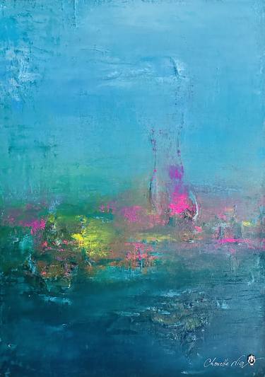 Original Abstract Water Paintings by Chouette Nia
