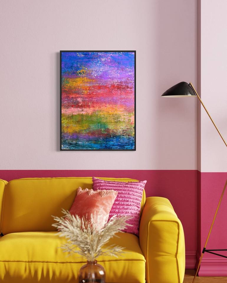 Original Abstract Landscape Painting by Chouette Nia
