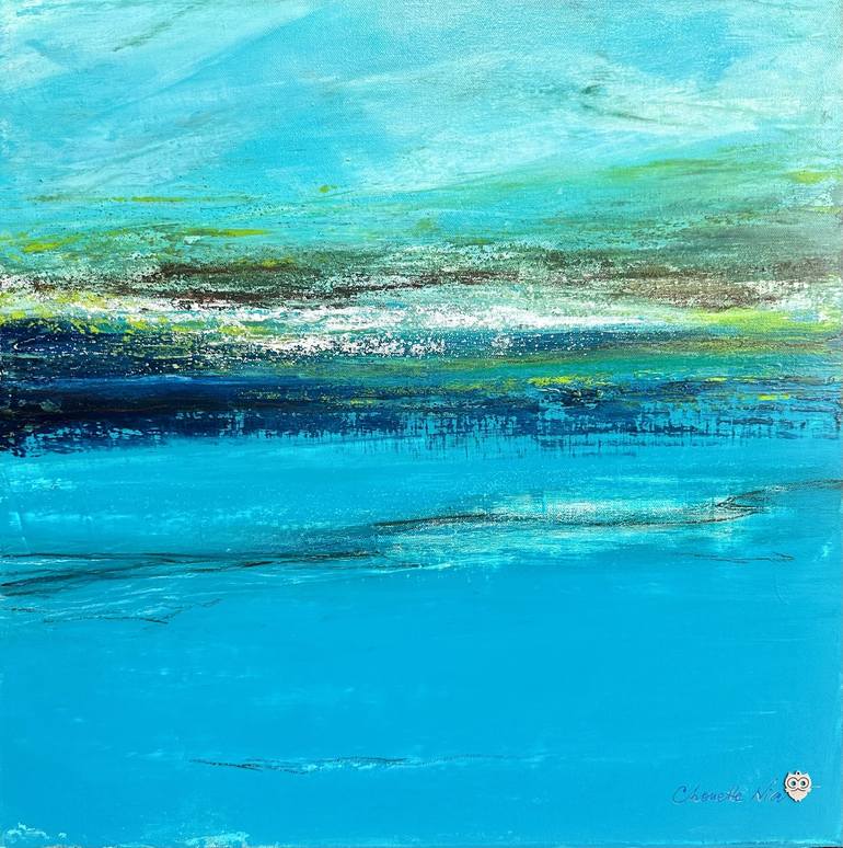 Original Abstract Landscape Paintings by Chouette Nia