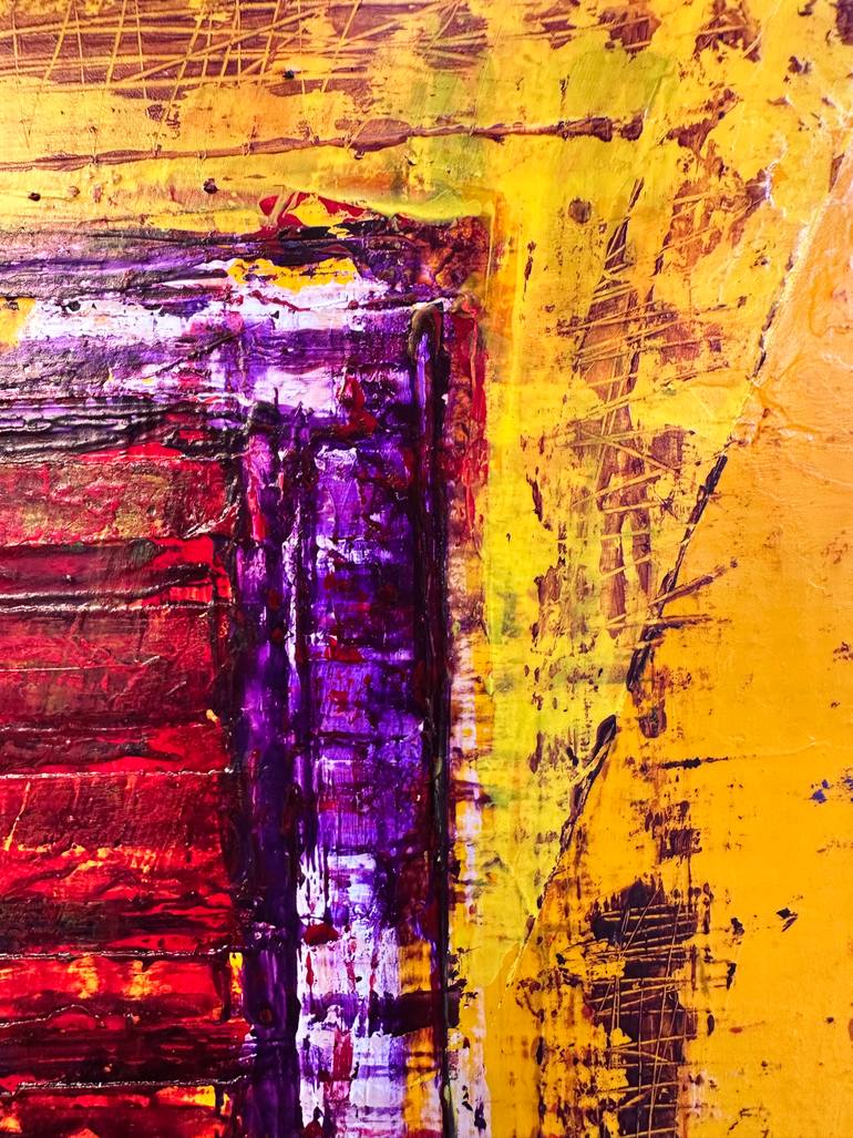 Original Abstract Architecture Painting by Chouette Nia