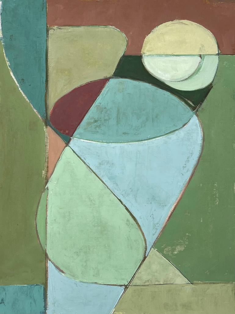 Original Abstract Painting by James Murray | Abstract Art on Paper | Organic Shapes with Early Spring Colors