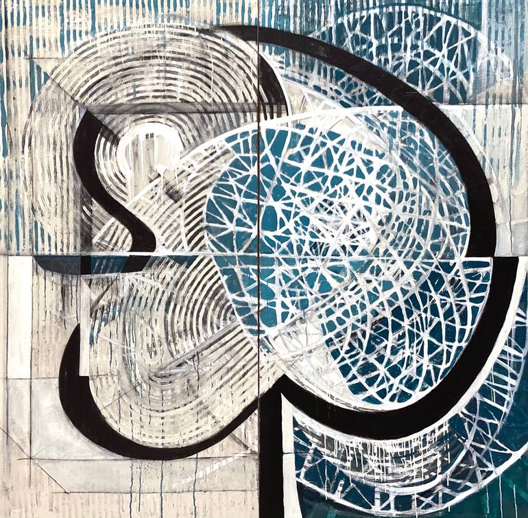 Original Abstract Painting by James Murray | Abstract Art on Canvas | The Tree of Life Diptych