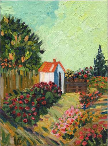 Print of Impressionism Garden Paintings by Cesar Arraño