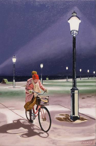 Original Bicycle Painting by Cesar Arraño 