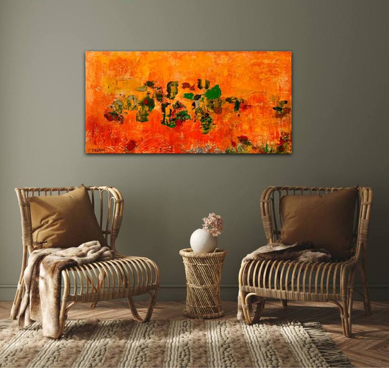 Original Abstract Expressionism Abstract Painting by Juliya Delani 