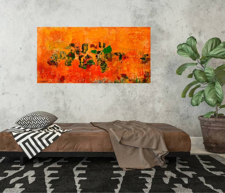 Original Abstract Expressionism Abstract Painting by Juliya Delani 