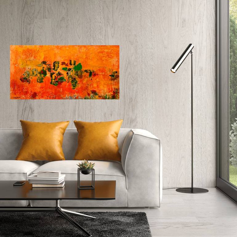 Original Abstract Expressionism Abstract Painting by Juliya Delani 