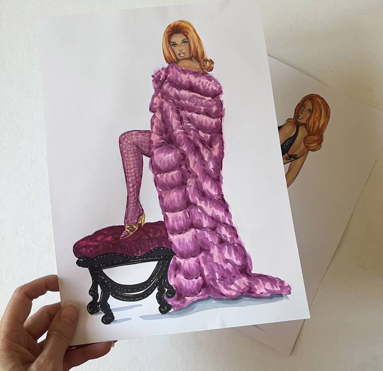 Original Contemporary Fashion Drawing by Svetlana Pelin