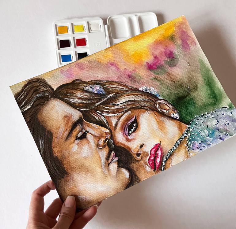Original Contemporary Love Painting by Svetlana Pelin