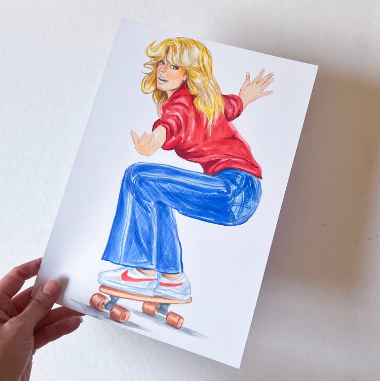 Original Contemporary Sports Drawing by Svetlana Pelin