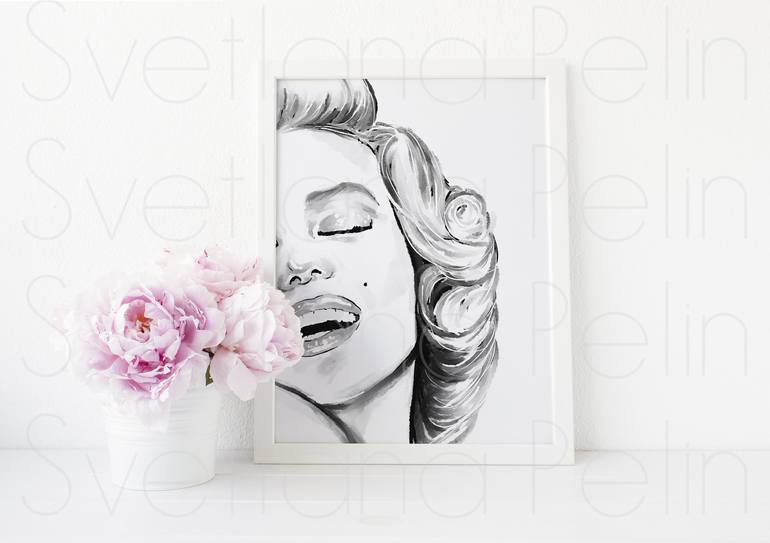 Original Contemporary Pop Culture/Celebrity Printmaking by Svetlana Pelin