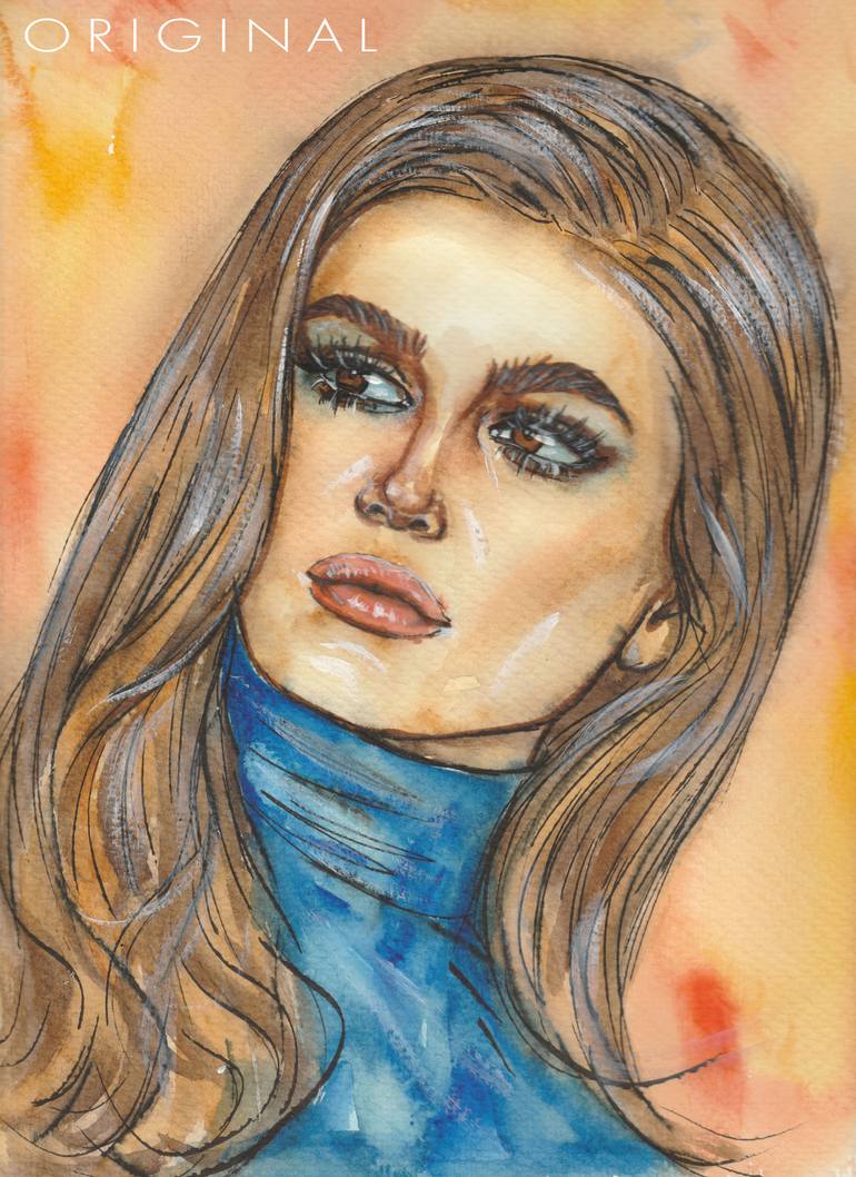Original Contemporary Fashion Painting by Svetlana Pelin