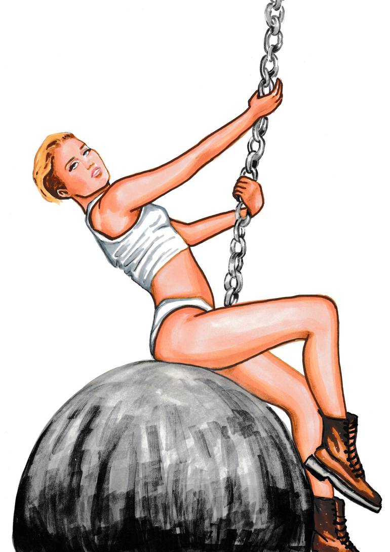 Miley Cyrus, Marker Drawing - Print