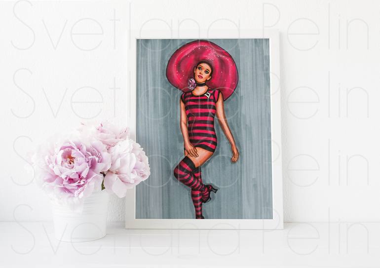 Original Contemporary Fashion Printmaking by Svetlana Pelin