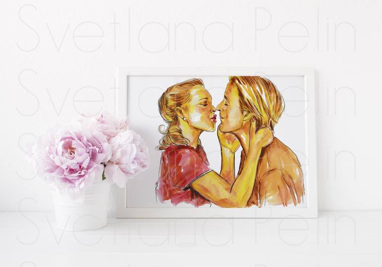 Original Contemporary Love Painting by Svetlana Pelin