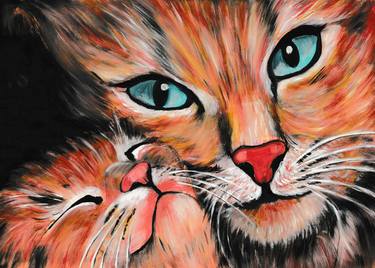 Original Contemporary Cats Printmaking by Svetlana Pelin