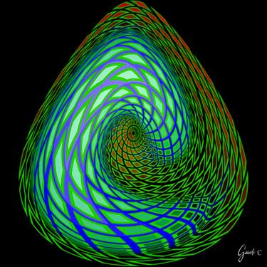 Original Abstract Geometric Digital by Gaudi C