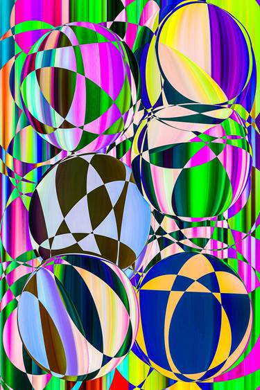 Original Abstract Expressionism Geometric Digital by Gaudi C