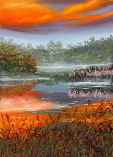 Sunrise / Easy acrylic painting for beginners / PaintingTutorial / Painting  ASMR 
