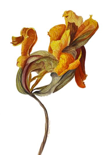 Original Art Deco Floral Paintings by Tetiana Teresh