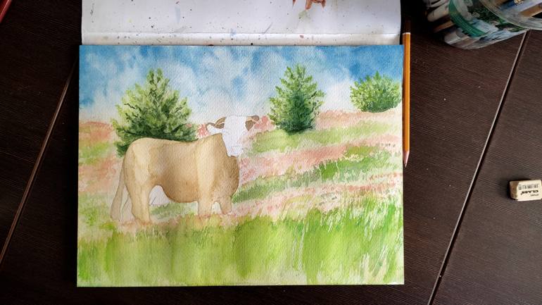 Original Art Deco Animal Painting by Tetiana Teresh