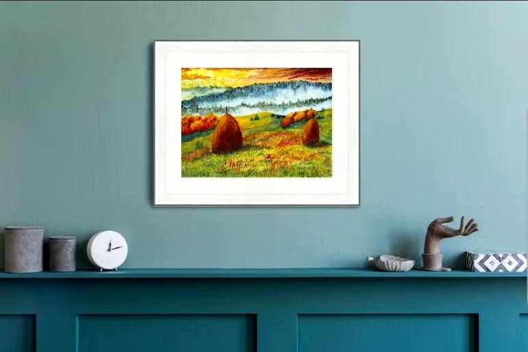 Original Art Nouveau Landscape Painting by Tetiana Teresh