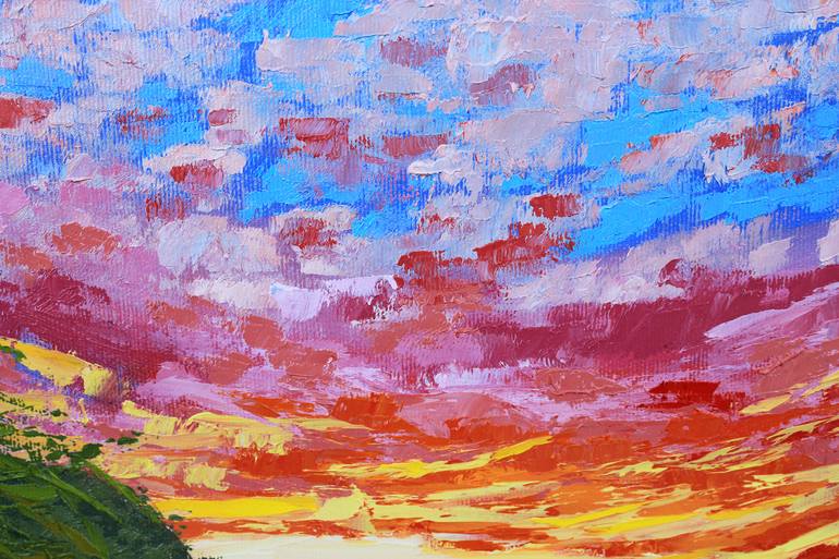 Original Abstract Expressionism Beach Painting by Tetiana Teresh