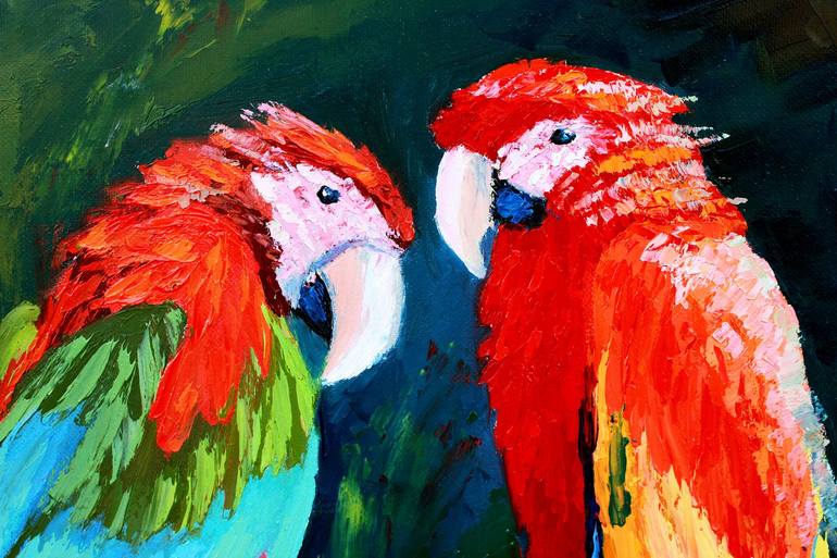 Original Abstract Expressionism Animal Painting by Tetiana Teresh