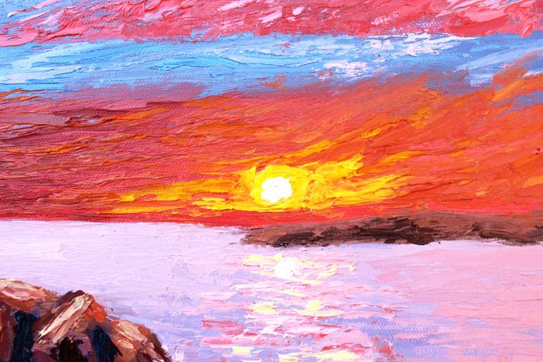 Original Expressionism Seascape Painting by Tetiana Teresh