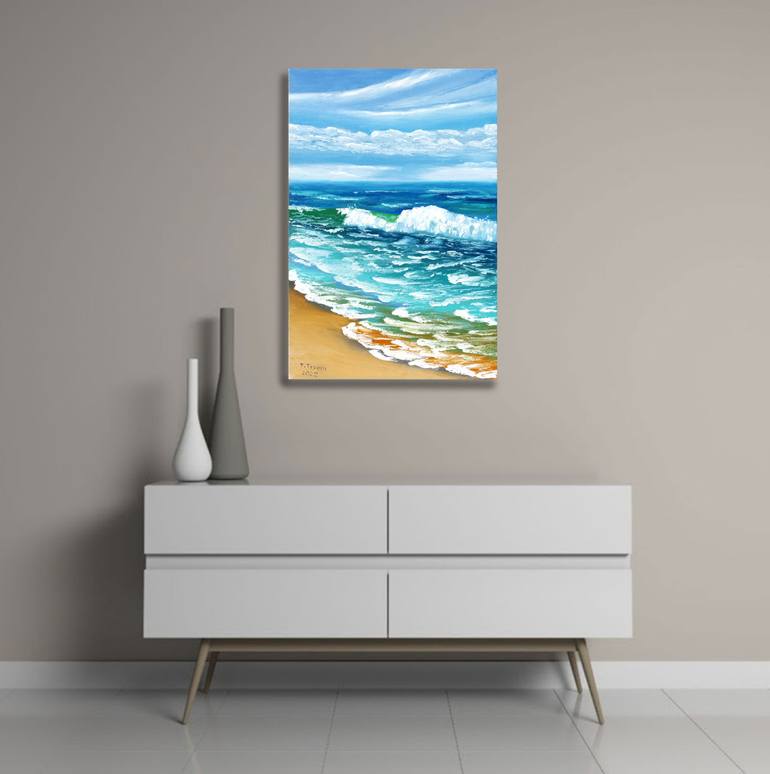 Original Expressionism Seascape Painting by Tetiana Teresh