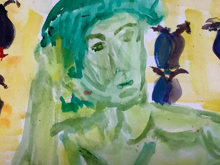 Original Abstract People Painting by Amanda L Mottorn