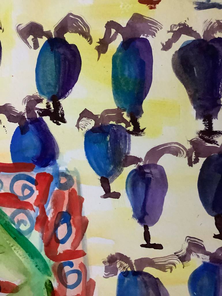 Original Abstract People Painting by Amanda L Mottorn