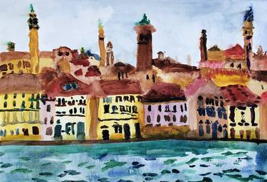 Print of Abstract Expressionism Cities Paintings by Amanda L Mottorn