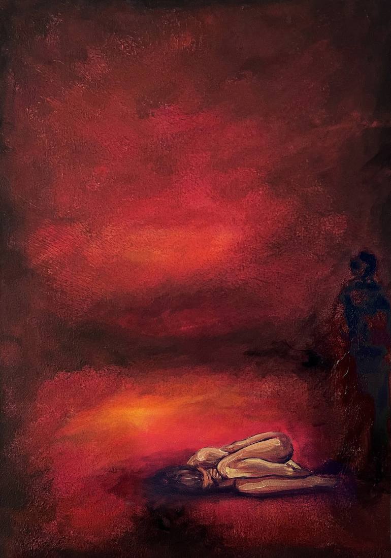 raped Raped in the fire Painting by Tetiana Safonova | Saatchi Art