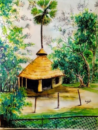 Original Rural life Paintings by Juli Bhowmik