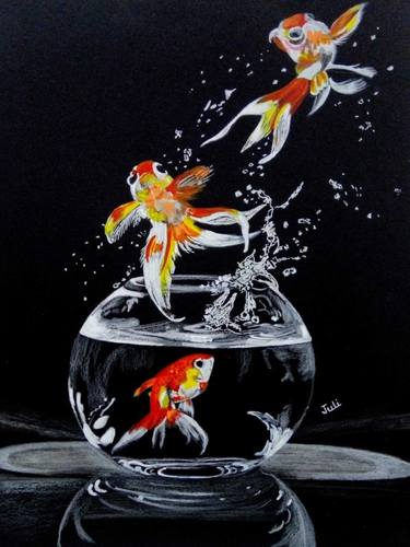 Original Fish Paintings by Juli Bhowmik