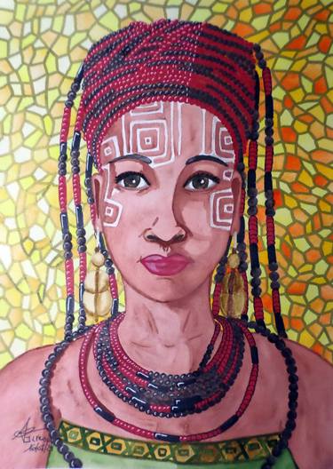 Original Portraiture People Painting by Jesica Frustaci de Zalcman