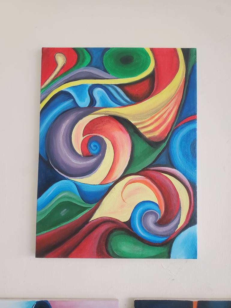 Original Abstract Expressionism Abstract Painting by Fatima Anwar