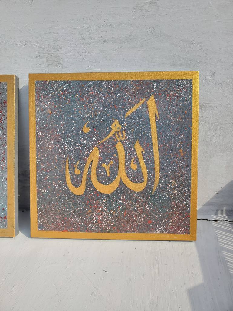 Original Art Deco Abstract Painting by Fatima Anwar