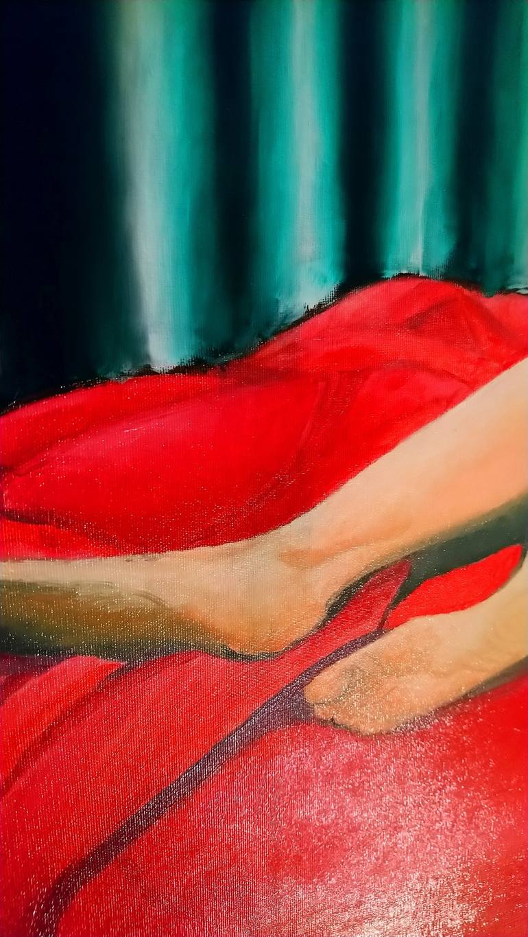 Original Abstract Nude Painting by Mario Cipolla