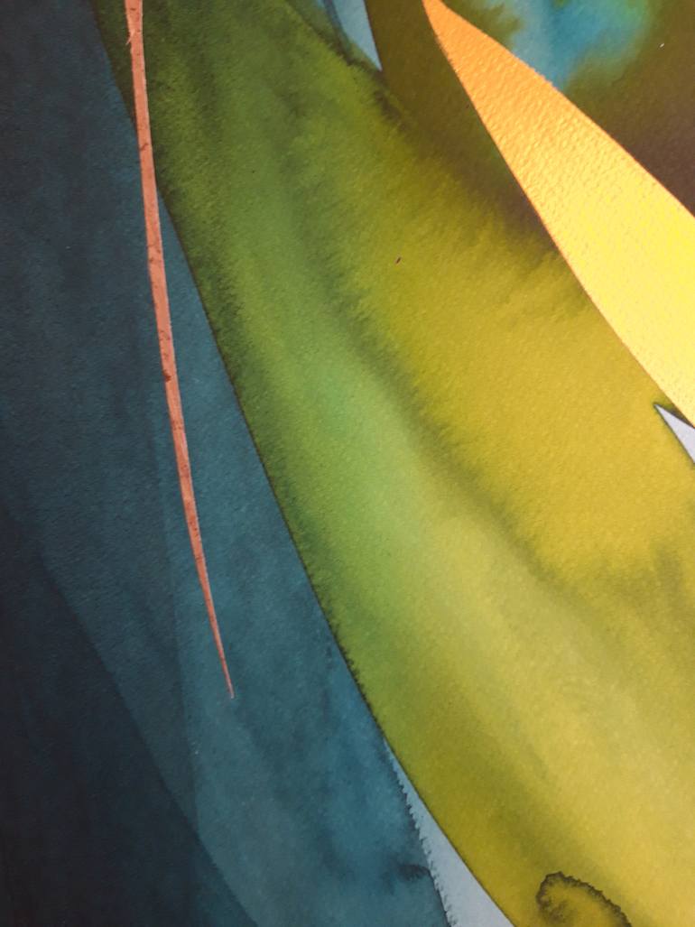 Original Abstract Floral Painting by Lola Abellan